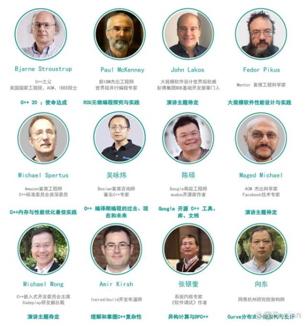 全球C++及系统软件技术大会演讲嘉宾
