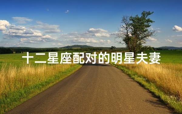 十二星座配对的明星夫妻盘点