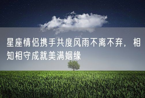 星座情侣携手共度风雨不离不弃，相知相守成就美满姻缘(图1)