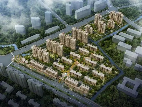 伊顿华府效果图鸟瞰效果图