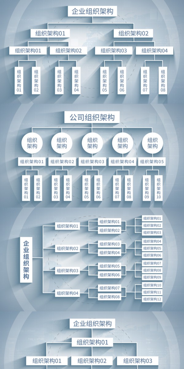 5组公司企业架构分布图AE模板-无插件