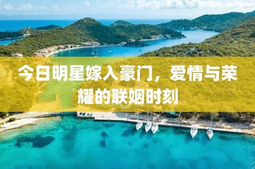 今日明星嫁入豪门，爱情与荣耀的联姻时刻