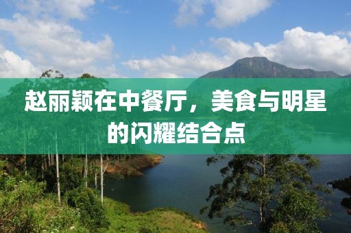 赵丽颖在中餐厅，美食与明星的闪耀结合点
