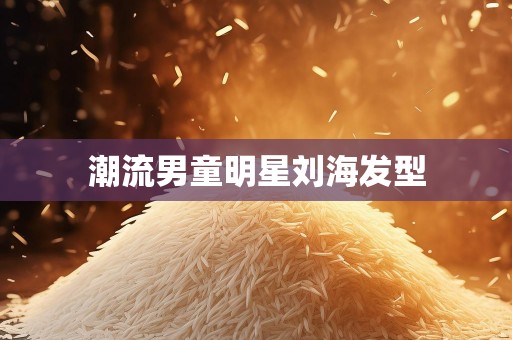 潮流男童明星刘海发型