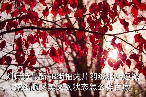 刘诗诗最新FB街拍大片羽绒服配短裤露细腿又美又飒状态怎么样百度