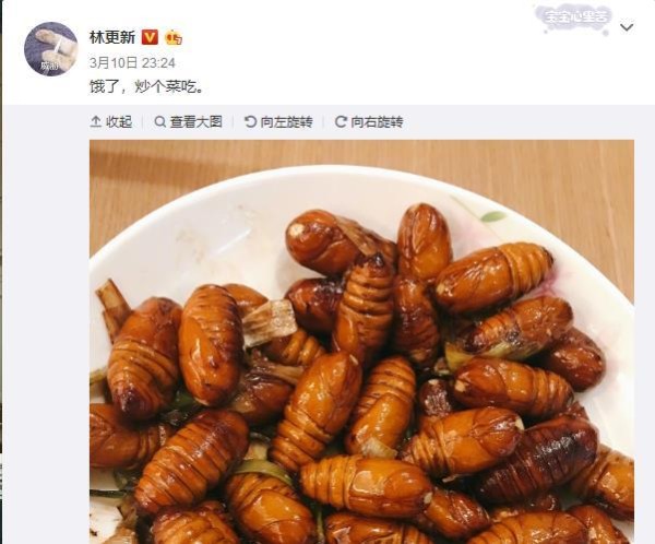 林更新发微博，自己炒了个菜，网友评论亮了：适宜人群...