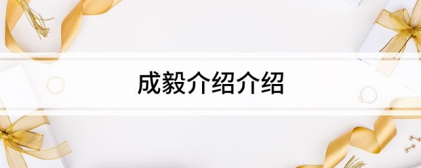成毅介绍介绍