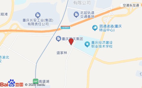 重庆明星建筑装饰有限公司门窗加工基地位置示意图
