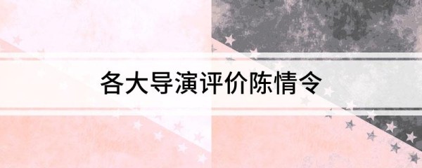 各大导演评价陈情令