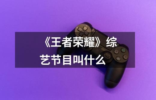 《王者荣耀》综艺节目叫什么