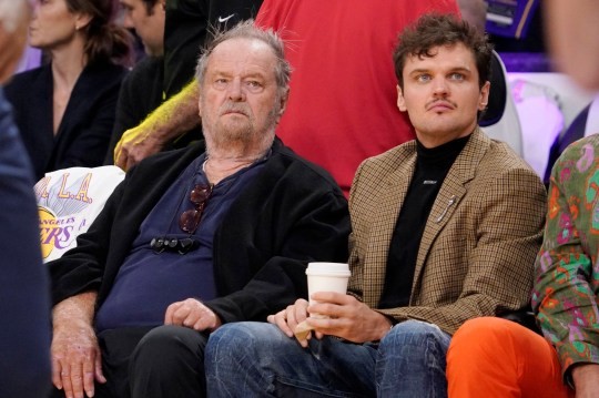 Jack Nicholson and son Ray at a game together