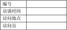 深度访谈提纲