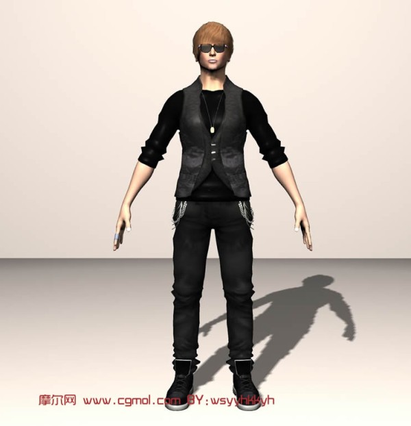 明星Justin bieber,贾斯汀比伯3D模型