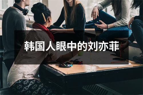 韩国人眼中的刘亦菲
