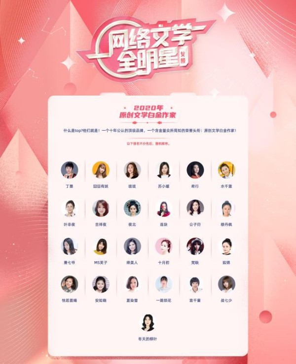2020网络文学全明星来了，猫腻、唐家三少都在！