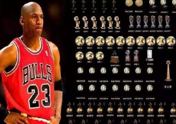 一图看NBA十大巨星荣誉对比：乔丹一张图塞满奖杯，差距明显之大