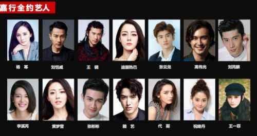 嘉行传媒旗下艺人名单及图片 艺人名单是怎样的