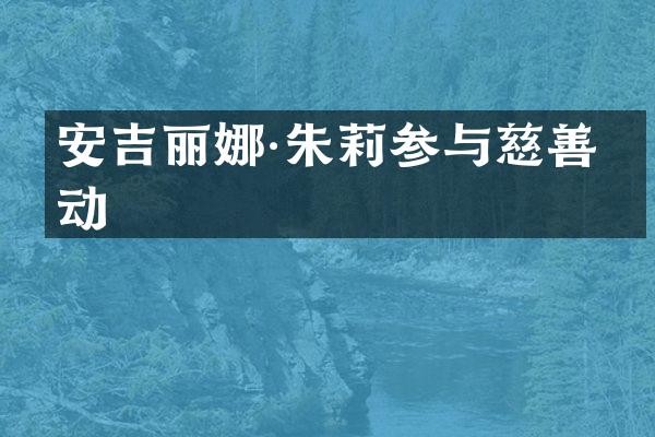 安吉丽娜·朱莉参与慈善活动
