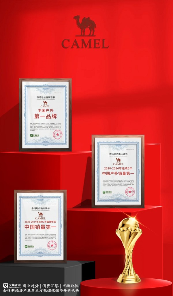 骆驼：连续5年销量第一，户外市场的“顶流”