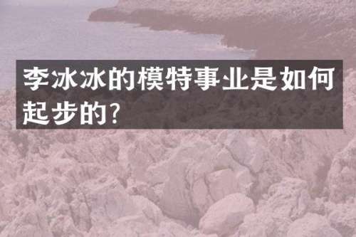 李冰冰的模特事业是如何起步的？