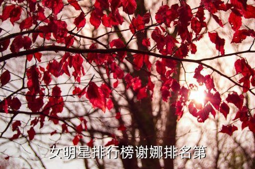 明星排名,谁有今年的人气明星排名榜