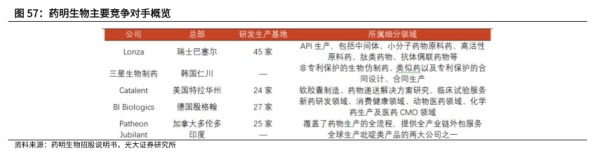 药明生物主要竞争对手概览 - 2022年06月 - 行业研究数据
