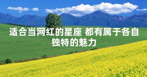 适合当网红的星座 都有属于各自独特的魅力