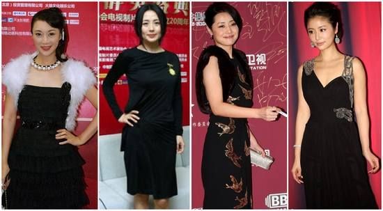 郭金(左一)与众女星