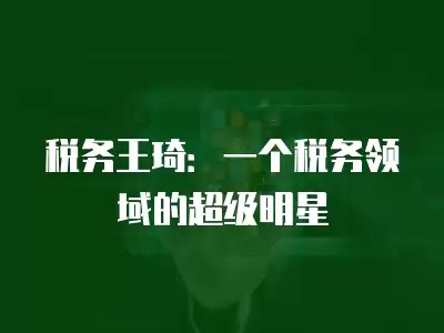 税务王琦:一个税务领域的超级明星