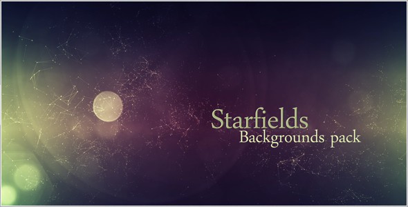 高清视频素材：10组唯美明亮粒子星空背景视频素材Starfields Backgrounds Pack免费下载