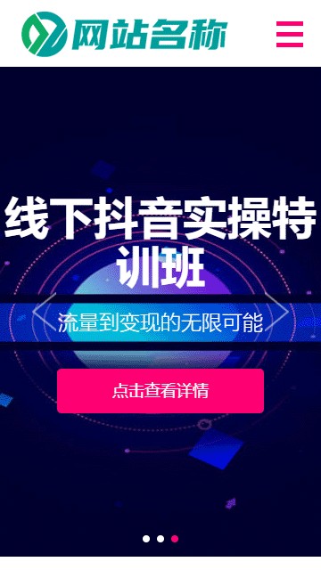 短视频网红培训机构网站源码 从素人到明星秘籍