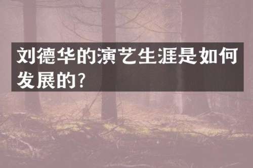 刘德华的演艺生涯是如何发展的？
