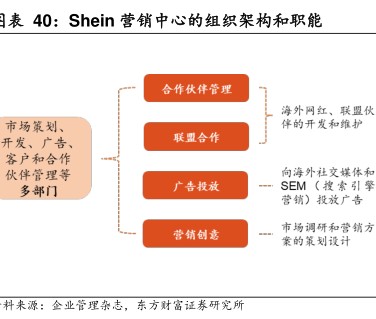 Shein营销中心的组织架构和职能 - 2024年06月 - 行业研究数据