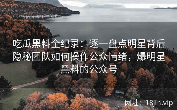 吃瓜黑料全纪录：逐一盘点明星背后隐秘团队如何操作公众情绪，爆明星黑料的公众号