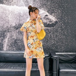 丸子头美少女,复古风旗袍写真图集,娇俏玲珑