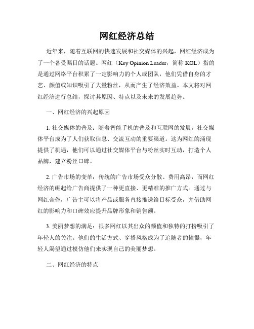 网红经济总结
