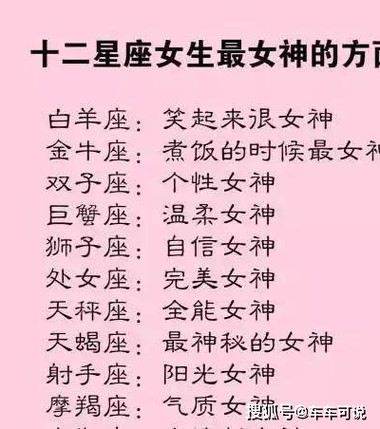 话题女王星座排行