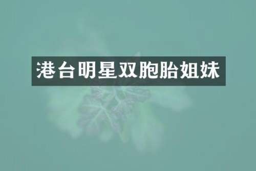 港台明星双胞胎姐妹