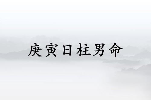 庚寅日柱男命运分析详解