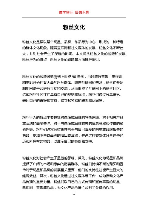 粉丝文化_精品文档
