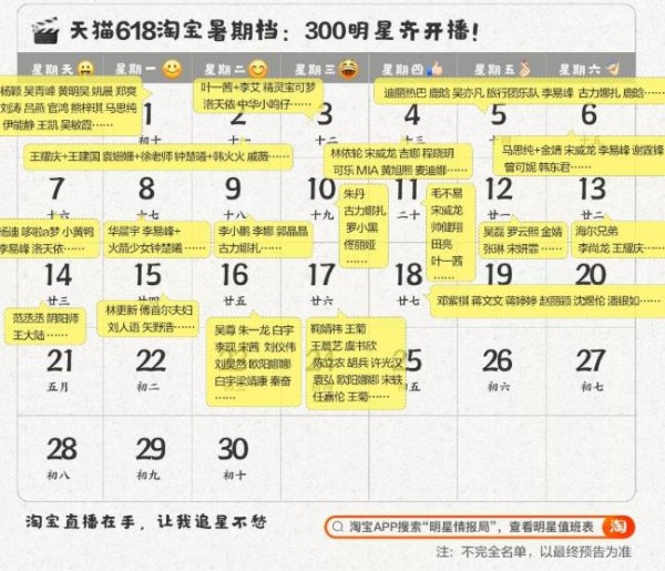 郑爽娜扎吴亦凡等300明星 上天猫618集体开工