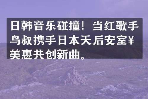 日韩音乐碰撞！当红歌手鸟叔携手日本天后安室惠共创新曲。