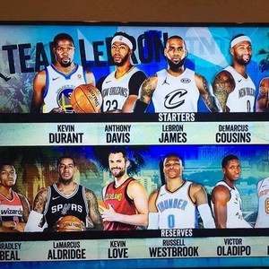 全明星赛预测！詹姆斯队战胜库里队，詹杜获得mvp