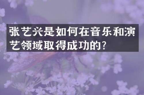 张艺兴是如何在音乐和演艺领域取得成功的？