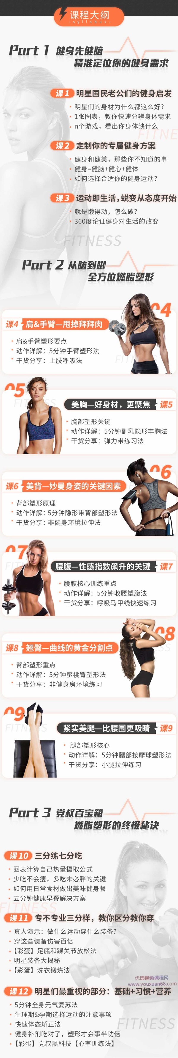 党宁远：12节终极燃脂塑形课,课程,学习,专业,运动,健身,第4张