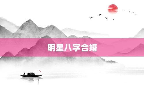 明星八字合婚