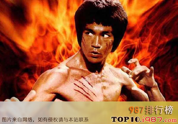 十大世界电影巨星之李小龙