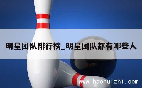 明星团队排行榜_明星团队都有哪些人 第1张