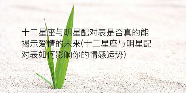 厮守终生的星座配对游戏截图
