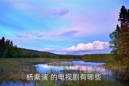 杨紫演 的电视剧有哪些